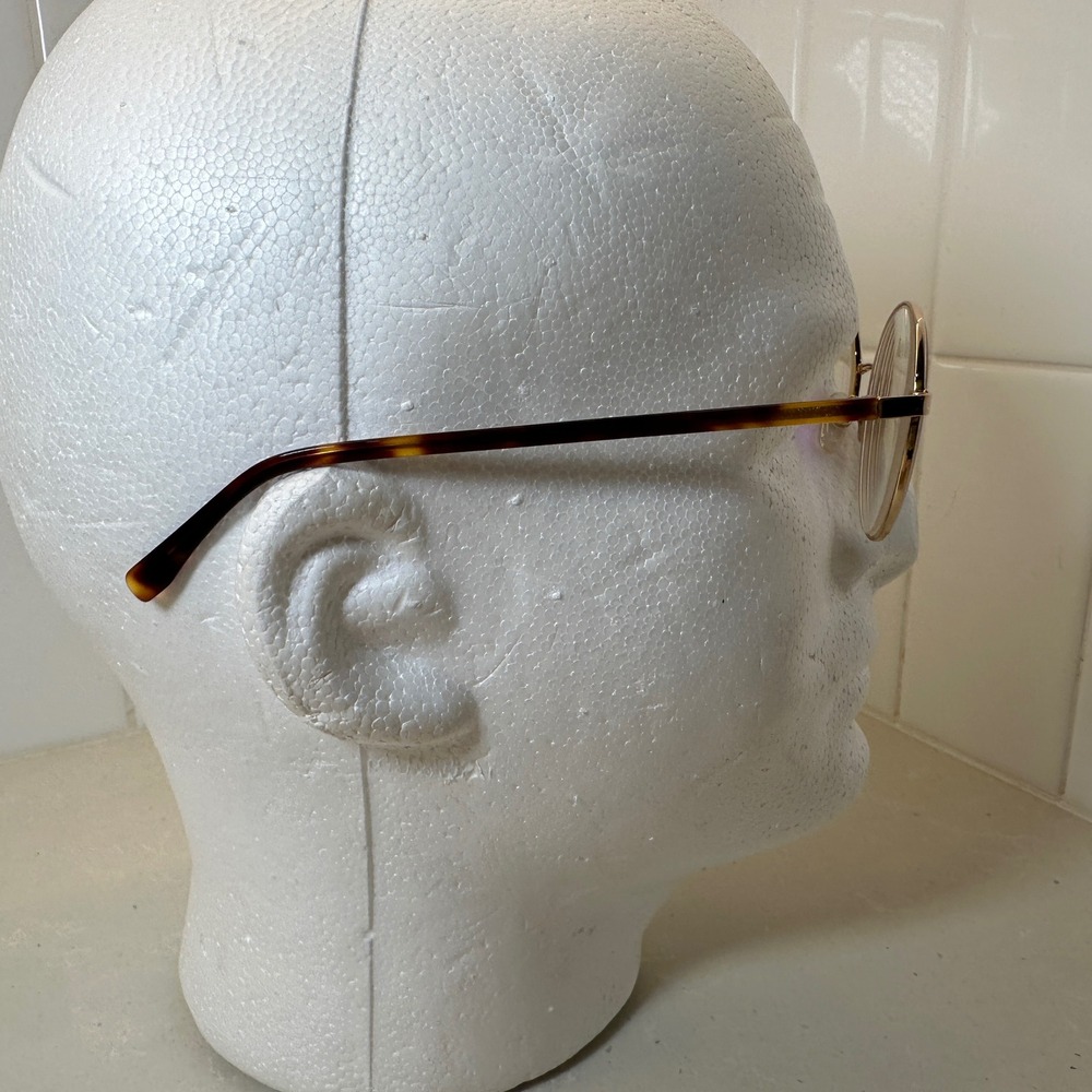 Eyebuydirect Sahel Titanium Eyeglasses 49-17-145 Gold Tortoise Shell Frames Only - Picture 4 of 6